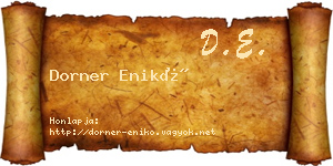 Dorner Enikő névjegykártya